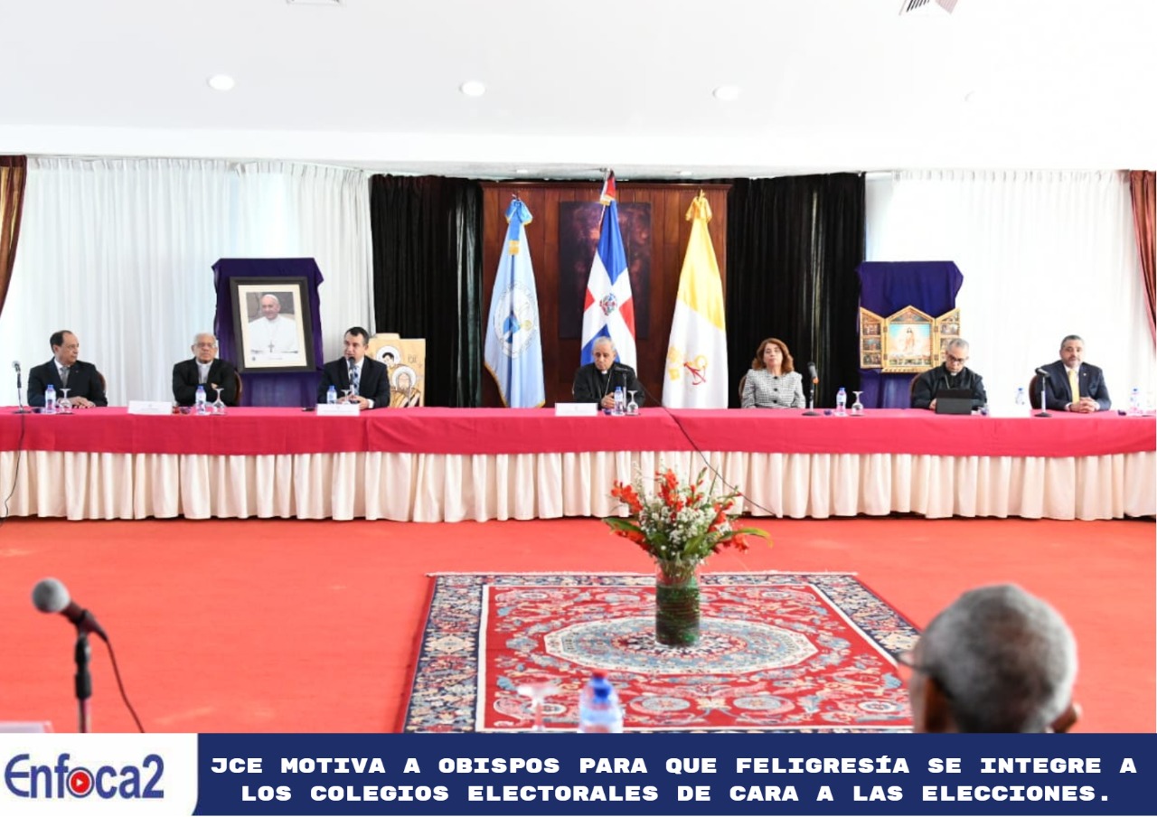 JCE motiva a obispos para que feligresía se integre a los colegios electorales de cara a las elecciones.