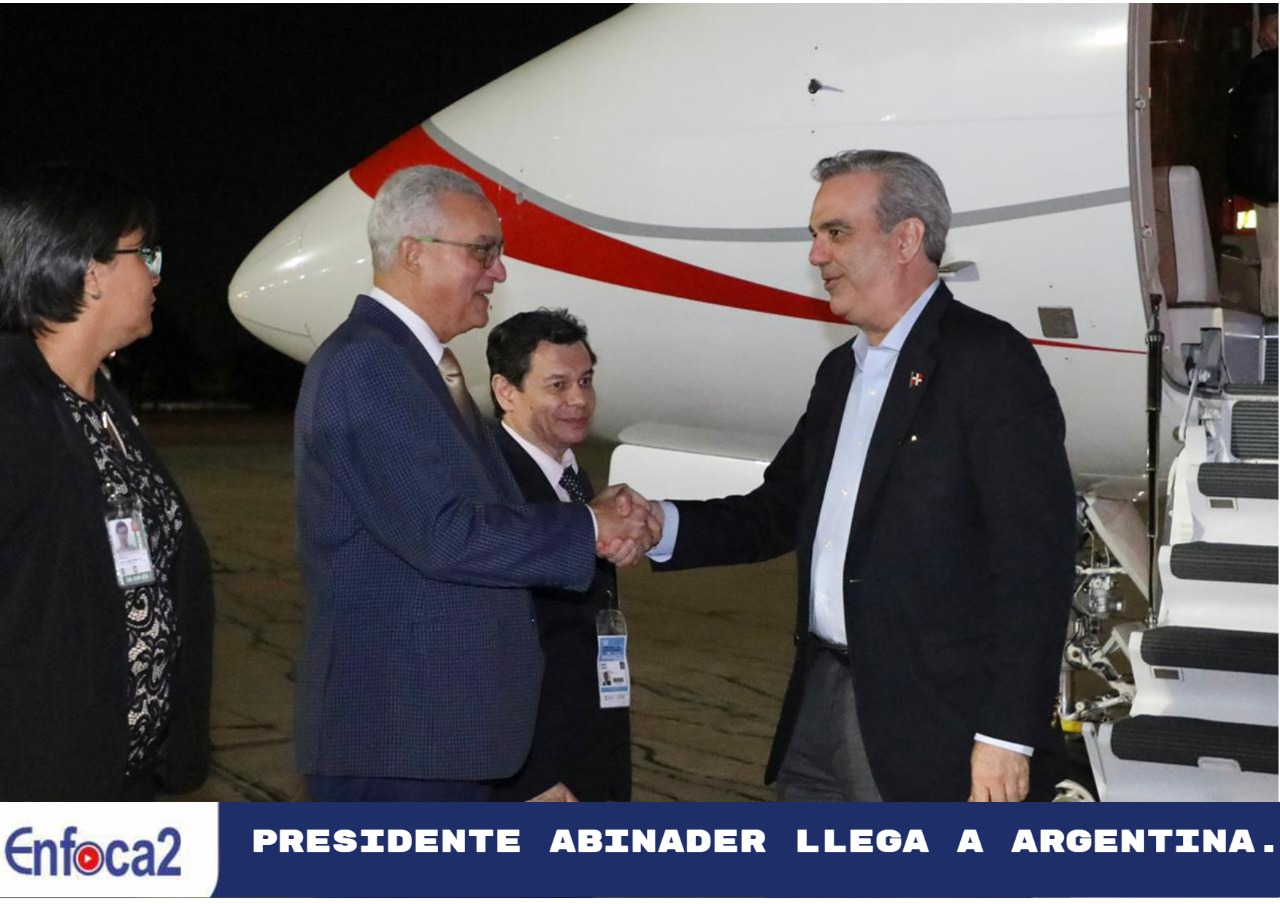 Presidente Abinader llega a Argentina.