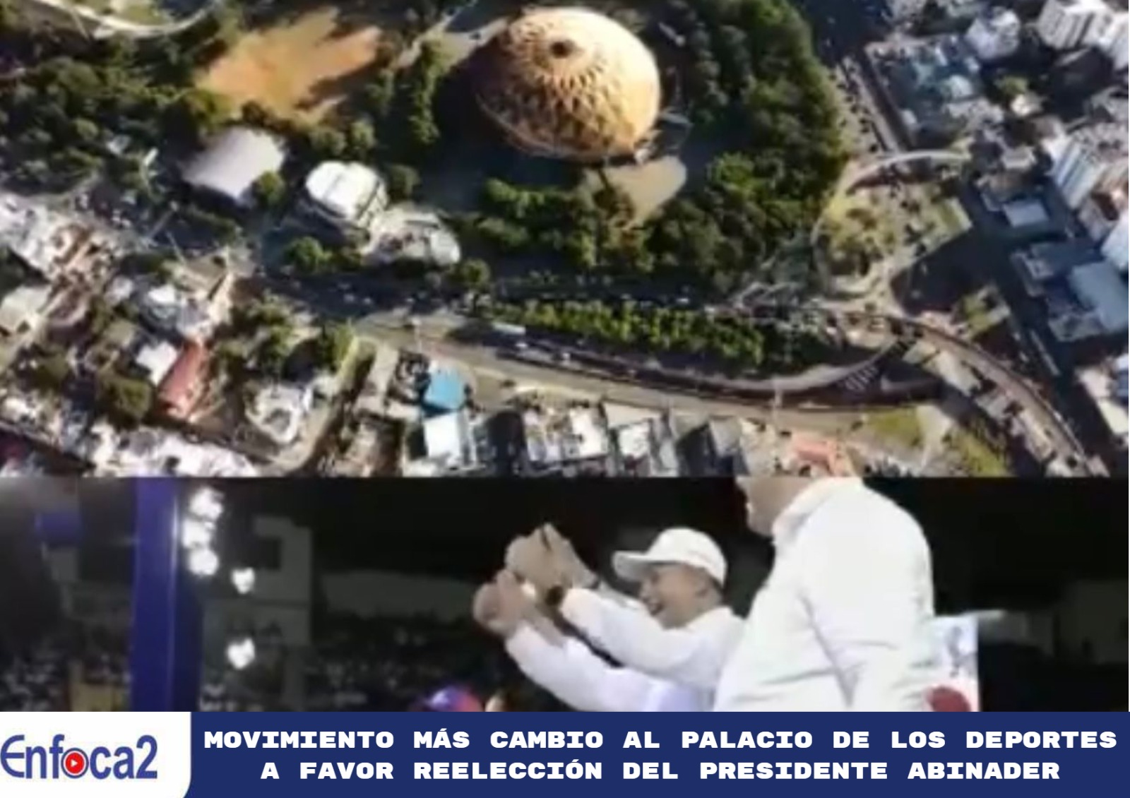 Movimiento Más Cambio al Palacio de los Deportes a favor reelección del presidente Abinader