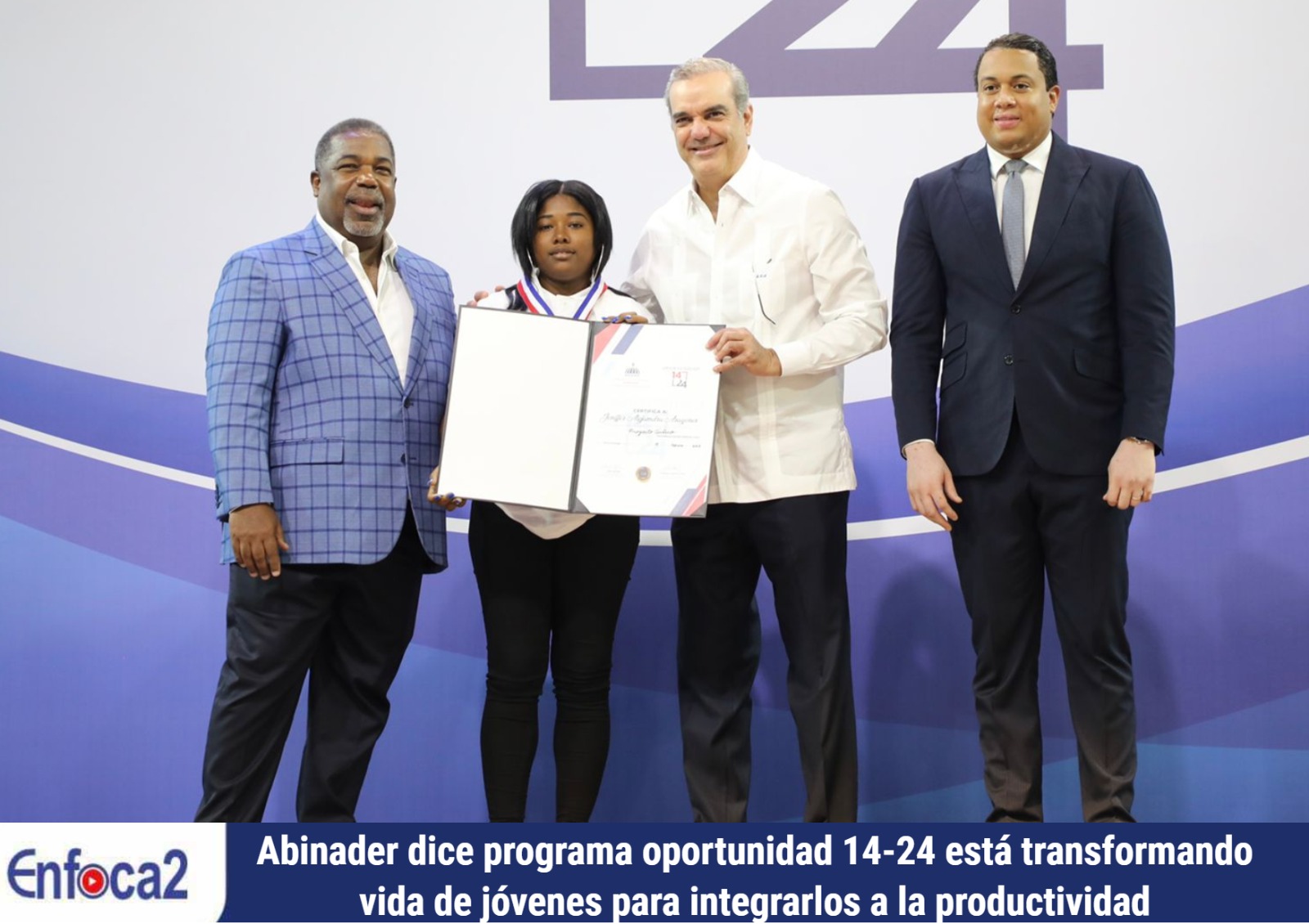 Abinader dice programa oportunidad 14-24 está transformando vida de jóvenes para integrarlos a la productividad
