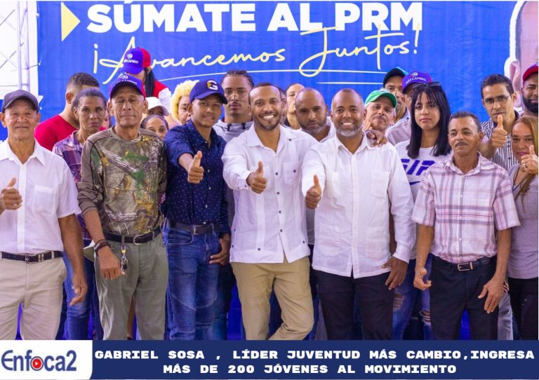 Gabriel Sosa , líder juventud Más Cambio,ingresa más de 200 jóvenes al movimiento