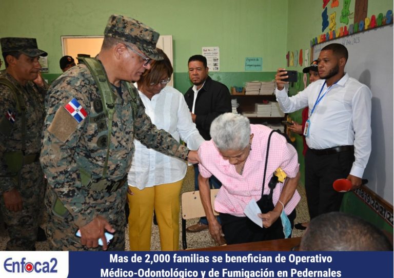 Mas de 2,000 familias se benefician de Operativo Médico-Odontológico y de Fumigación en Pedernales
