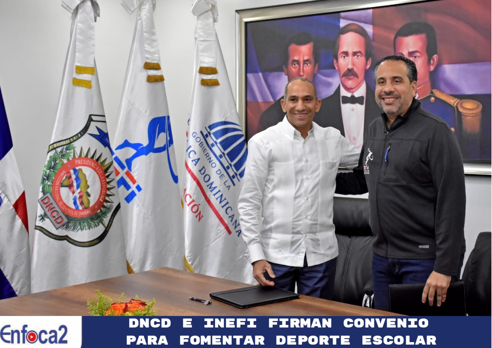 DNCD E INEFI FIRMAN CONVENIO PARA FOMENTAR DEPORTE ESCOLAR