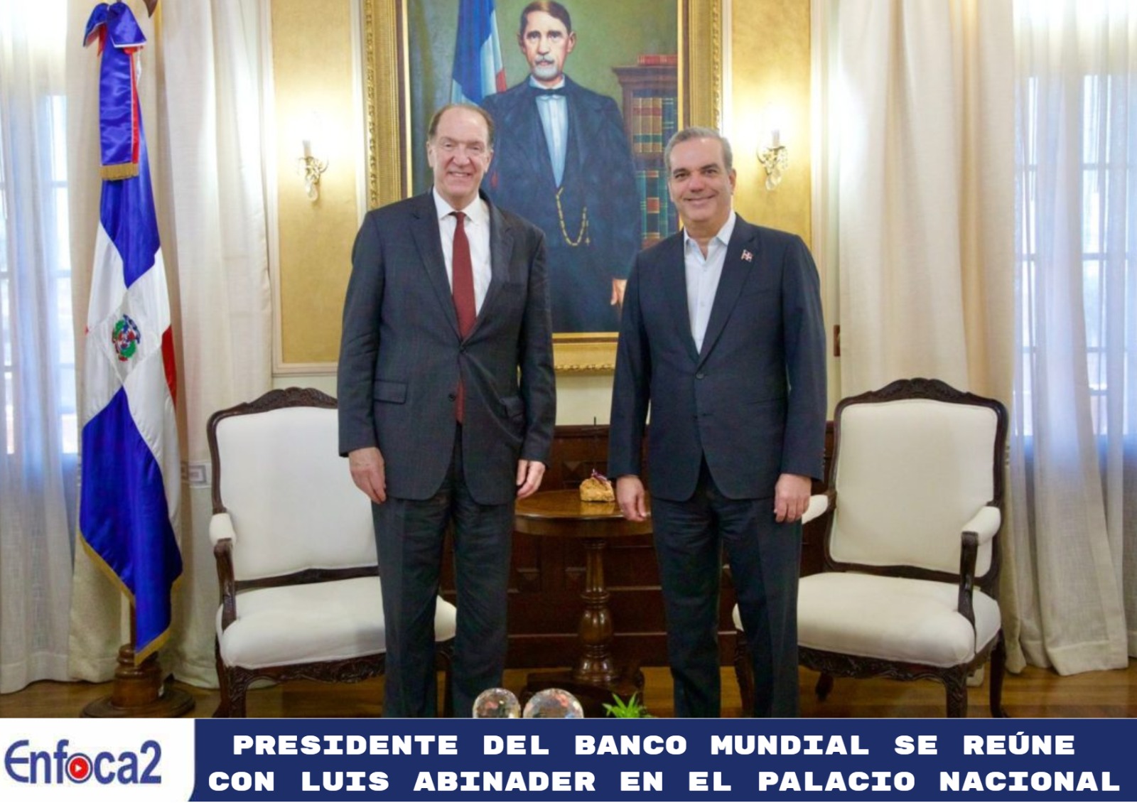 Presidente del Banco Mundial se reúne con Luis Abinader en el Palacio Nacional