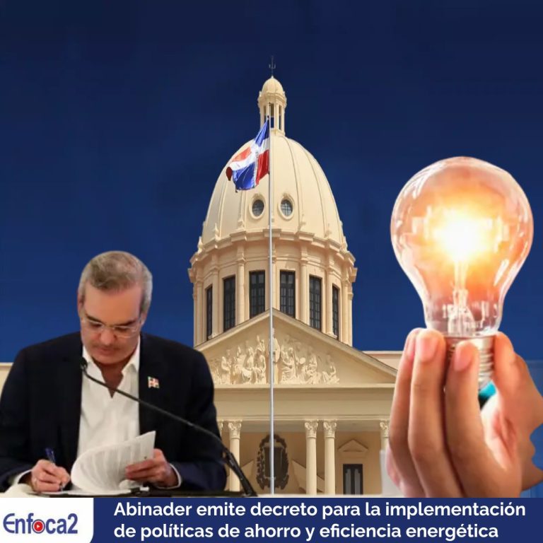 Abinader emite decreto para la implementación de políticas de ahorro y eficiencia energética