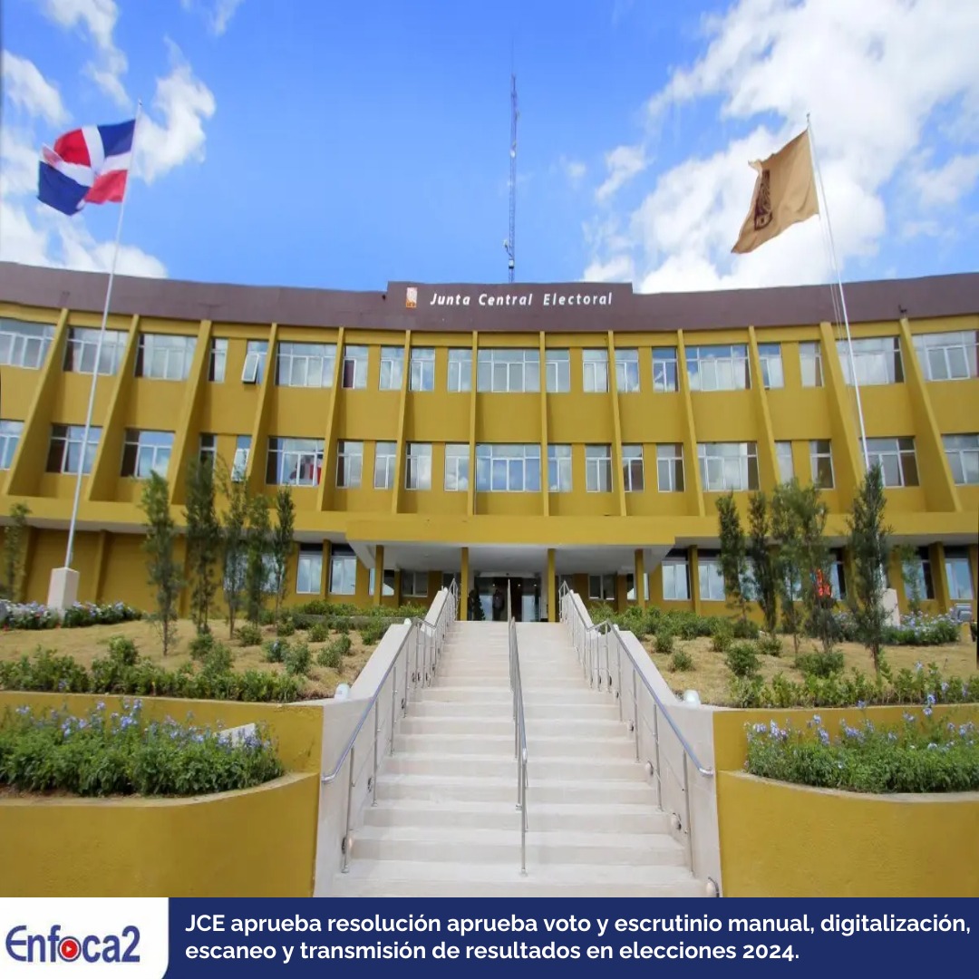 Santo Domingo.- El Pleno de la Junta Central Electoral (JCE) aprobó este lunes de manera definitiva la resolución no. 10-2023, que aprueba el procedimiento para el voto manual y el escrutinio manual, la digitalización, el escaneo y la transmisión de los resultados desde los colegios electorales para las elecciones presidenciales, congresuales y municipales correspondientes al año 2024, sustituyendo la resolución preliminar no. 34-2022.