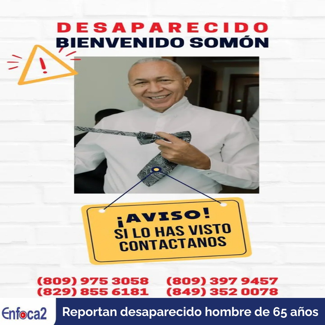 Reportan desaparecido hombre de 65 años