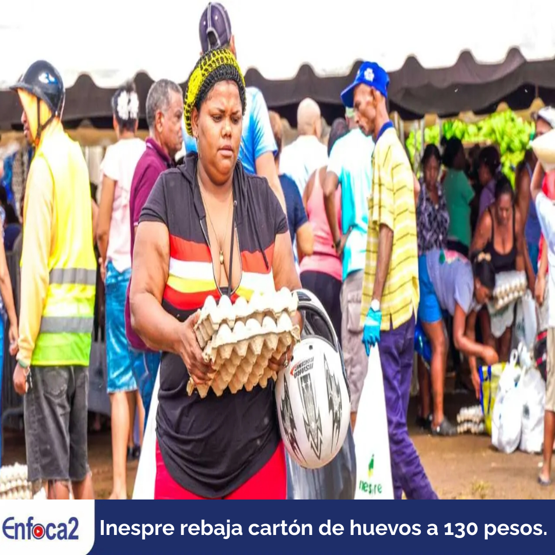 Inespre rebaja cartón de huevos a 130 pesos.