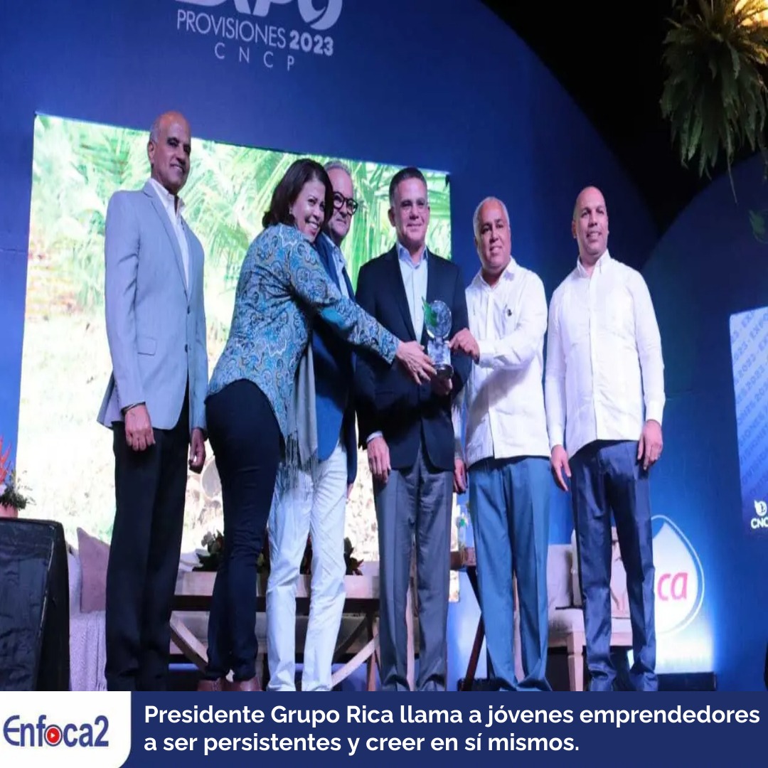 Presidente Grupo Rica llama a jóvenes emprendedores a ser persistentes y creer en sí mismos.