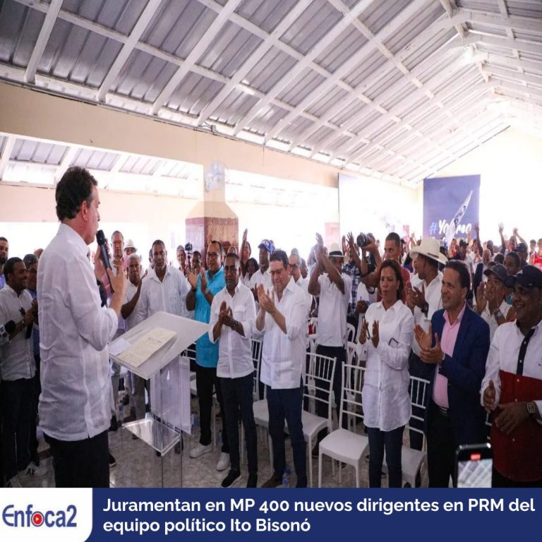 Juramentan en MP 400 nuevos dirigentes en PRM del equipo político Ito Bisonó