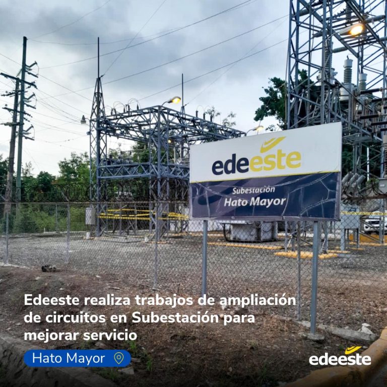 Edeeste realiza trabajos de ampliación de circuitos en Subestación Hato Mayor.