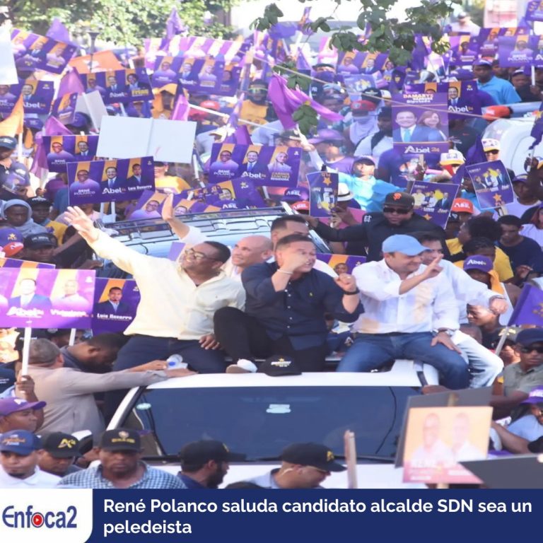 René Polanco saluda candidato alcalde SDN sea un peledeista