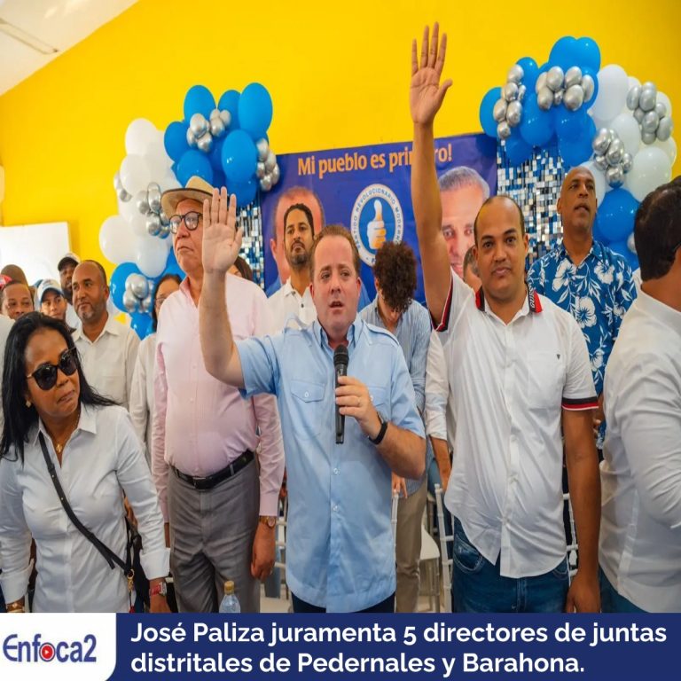 José Paliza juramenta 5 directores de juntas distritales de Pedernales y Barahona.