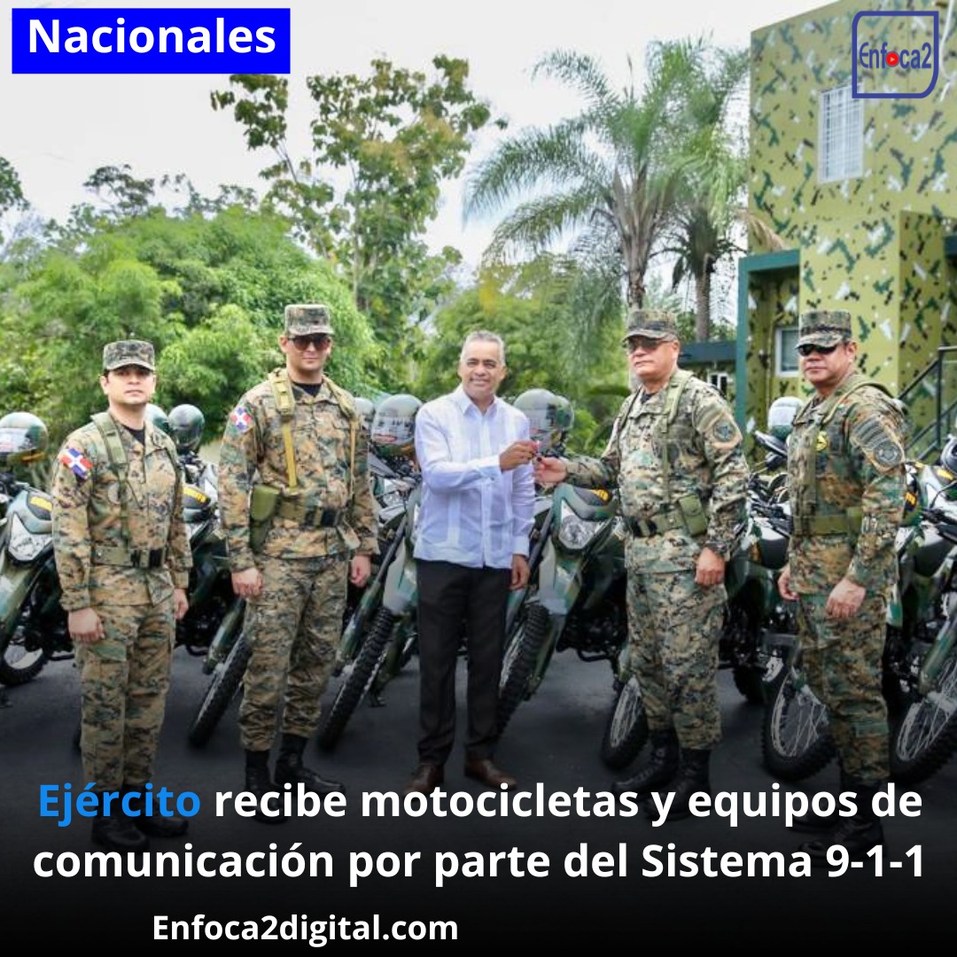 Ejército recibe motocicletas y equipos de comunicación por parte del Sistema 9-1-1