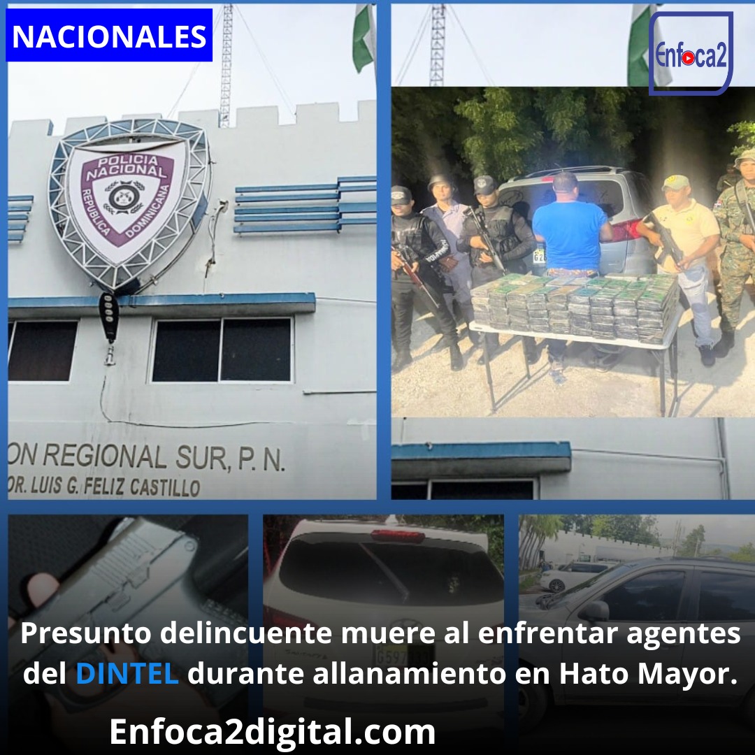 Presunto delincuente muere al enfrentar agentes del DINTEL durante allanamiento en Hato Mayor.