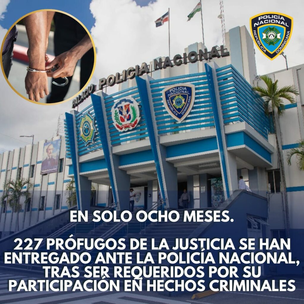 227 prófugos de la justicia se han entregado ante la Policía Nacional.
