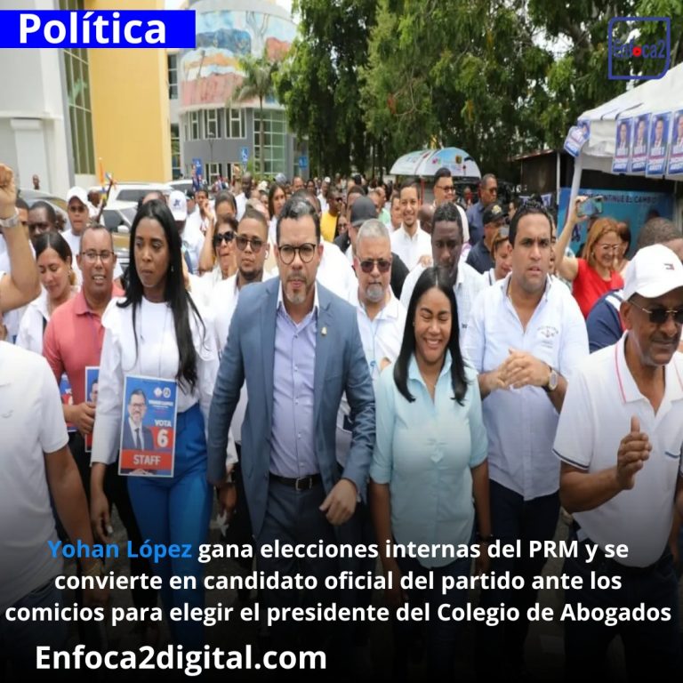 Yohan López gana elecciones internas del PRM y se convierte en candidato oficial del partido ante los comicios para elegir el presidente del Colegio de Abogados