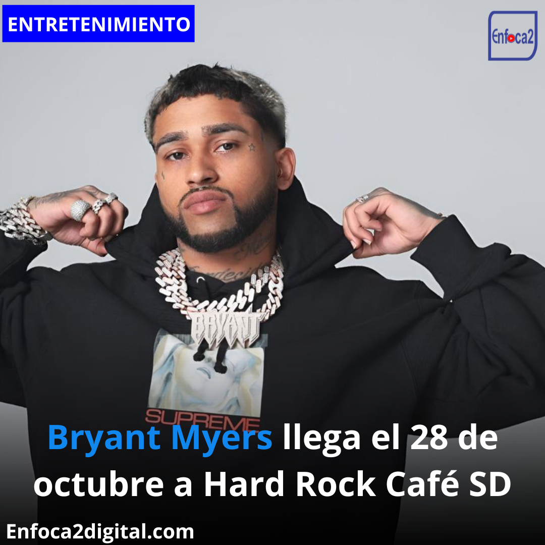 Bryant Myers llega el 28 de octubre a Hard Rock Café SD
