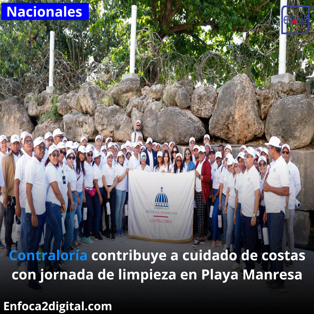 Contraloría contribuye a cuidado de costas con jornada de limpieza en Playa Manresa