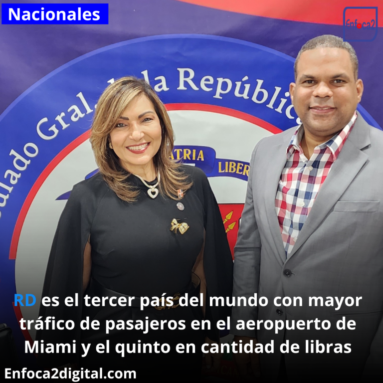 RD es el tercer país del mundo con mayor tráfico de pasajeros en el aeropuerto de Miami y el quinto en cantidad de libras