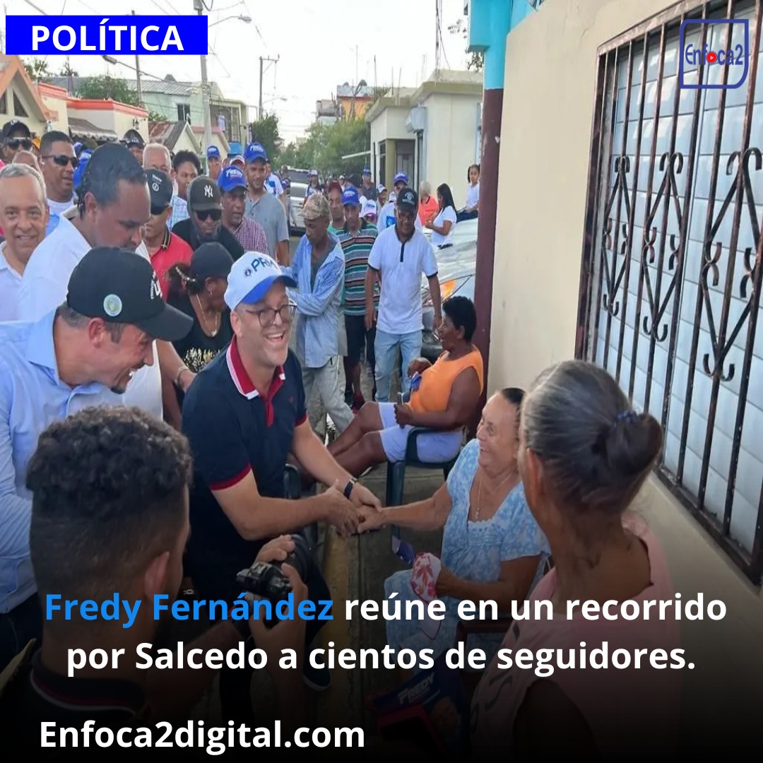 Fredy Fernández reúne en un recorrido por Salcedo a cientos de seguidores.
