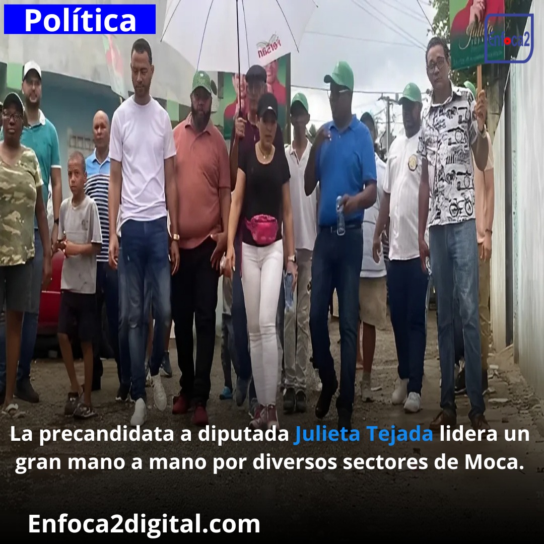 La precandidata a diputada Julieta Tejada lidera un gran mano a mano por diversos sectores de Moca.