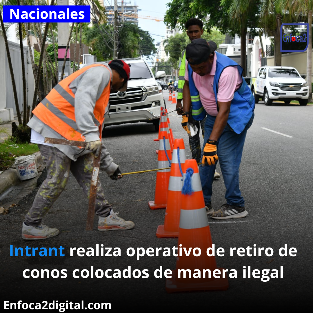 Intrant realiza operativo de retiro de conos colocados de manera ilegal