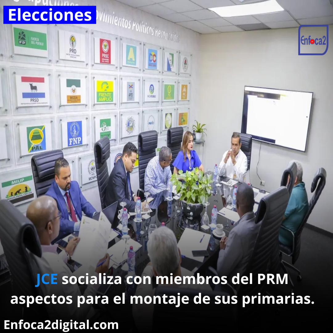 JCE socializa con miembros del PRM aspectos para el montaje de sus primarias.