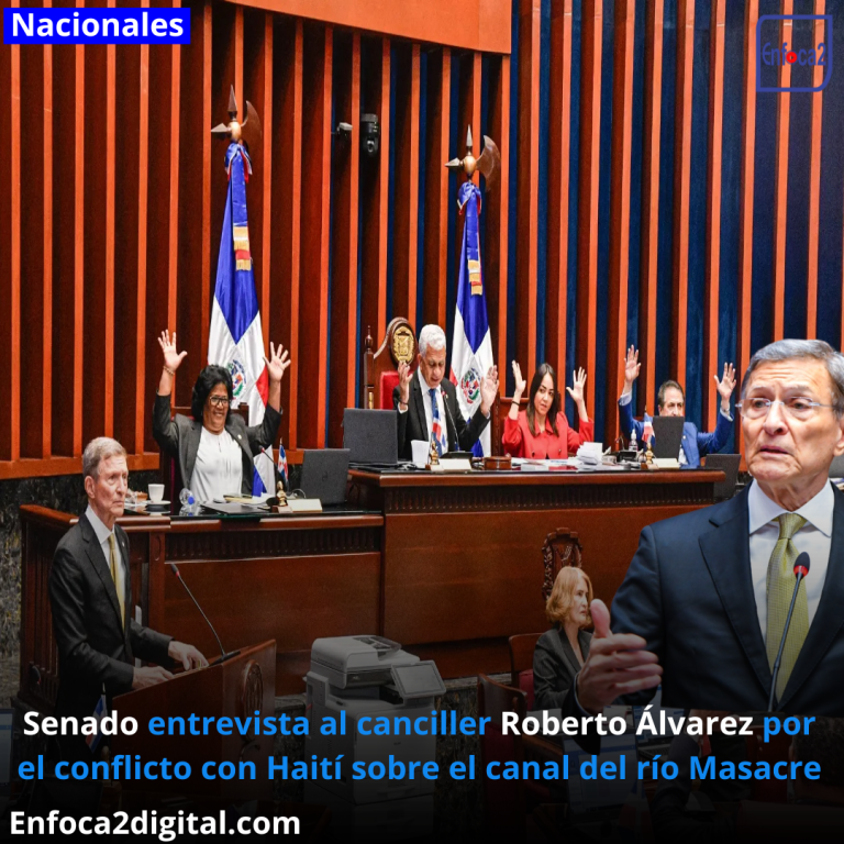 Senado entrevista al canciller Roberto Álvarez por el conflicto con Haití sobre el canal del río Masacre