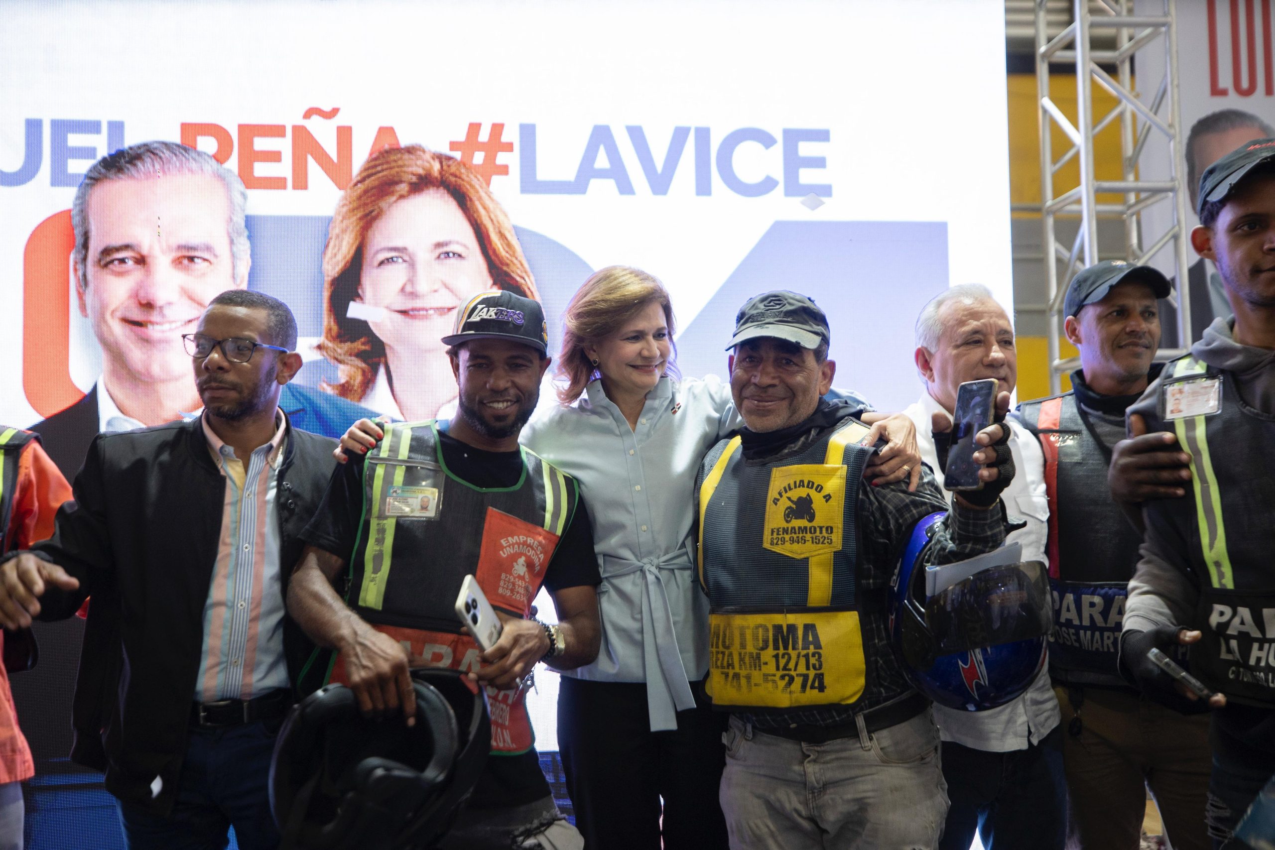 Raquel Peña resalta apoyo a los motoconchistas de parte del Gobierno