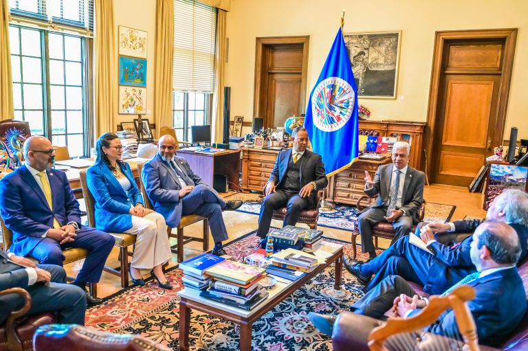 Presidente del Senado Se Reúne con Secretario General de la OEA para Organizar "Parlamentos y Prosperidad para las Américas"