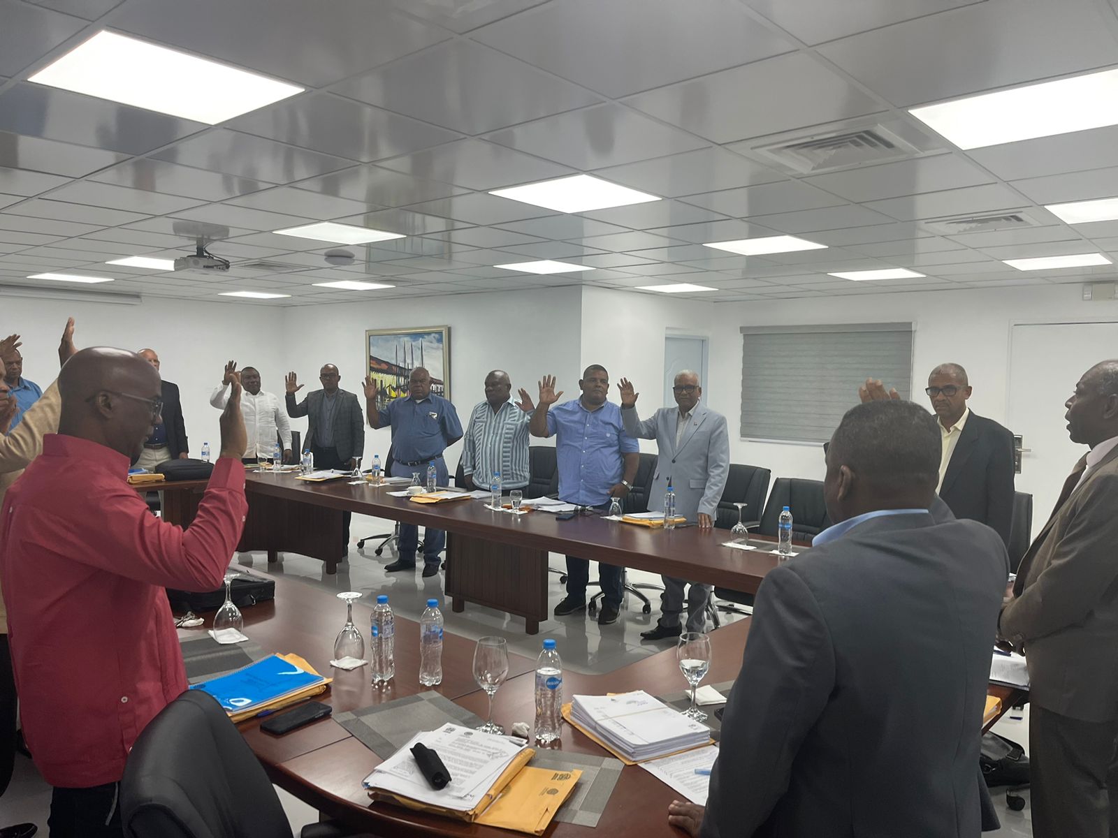 Reelección de Faustino de los Santos y Juramentación de Juan Rosa en el Fopetcons