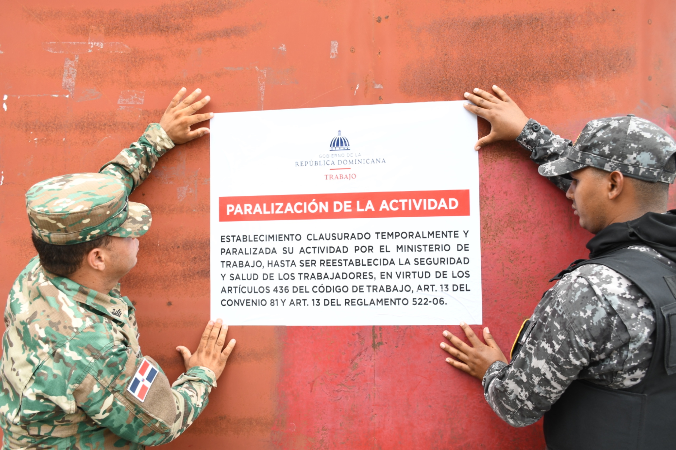 Ministerio de Trabajo paraliza actividades en once empresas para proteger la seguridad y salud de los trabajadores