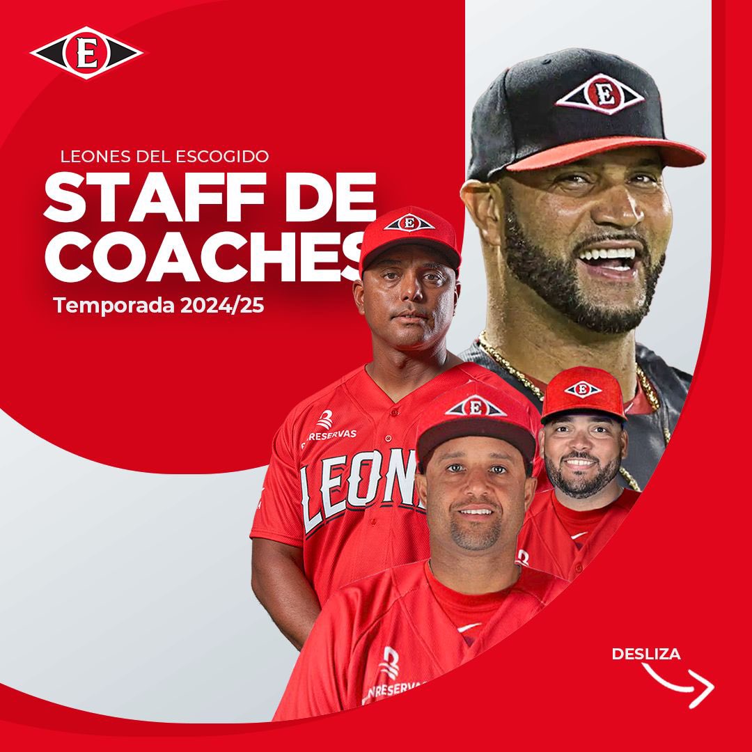 Los Leones del Escogido anuncian el cuerpo técnico para la temporada 2024-25