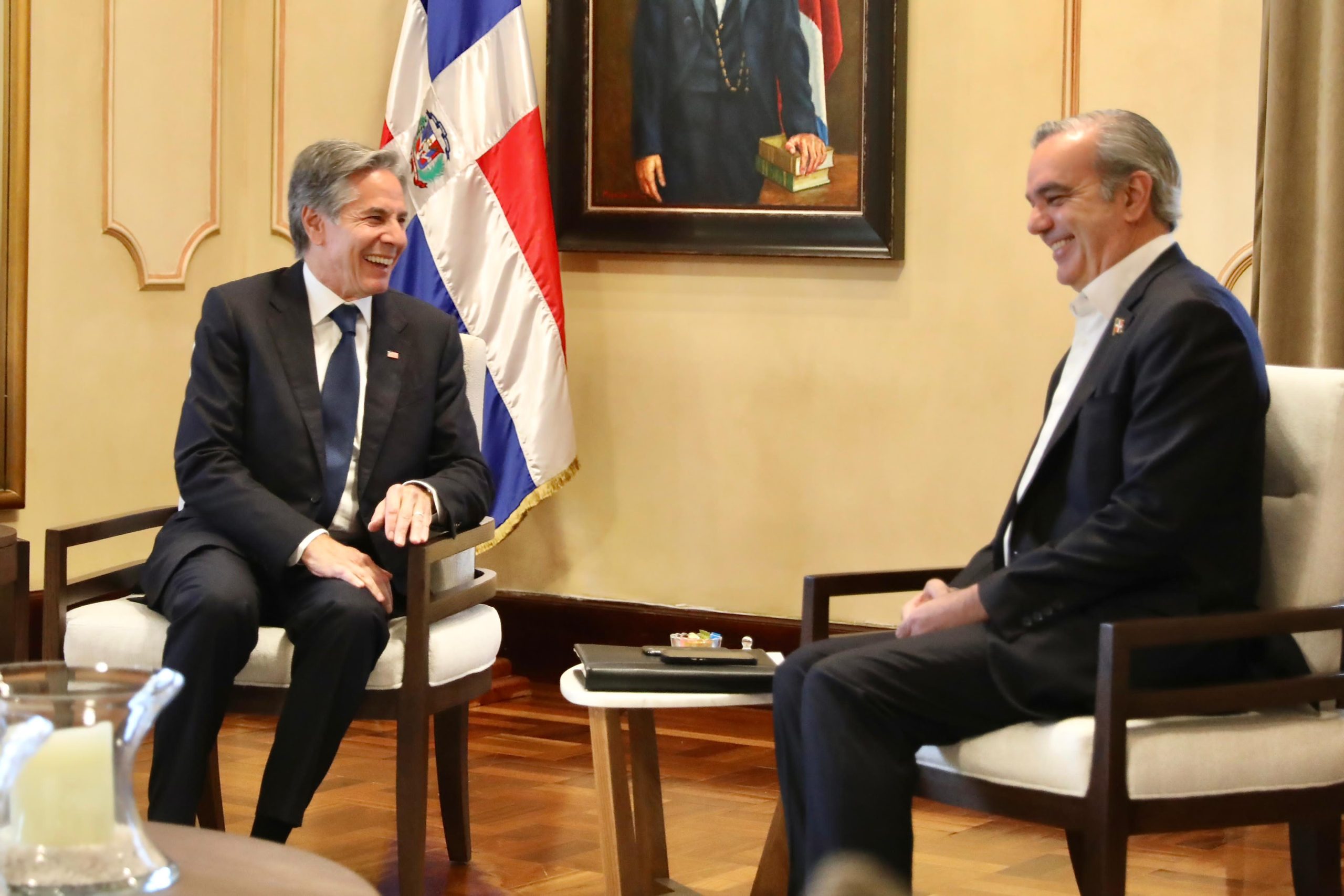 El presidente Luis Abinader recibe en visita oficial al secretario de Estado de Estados Unidos, Antony Blinken