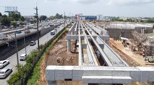Opret instala primeras vigas para conectar el Tren Metropolitano con la Línea 2 del Metro de Santo Domingo