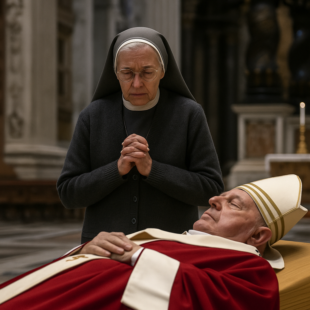 Monja rompe protocolo en Basílica de San Pedro