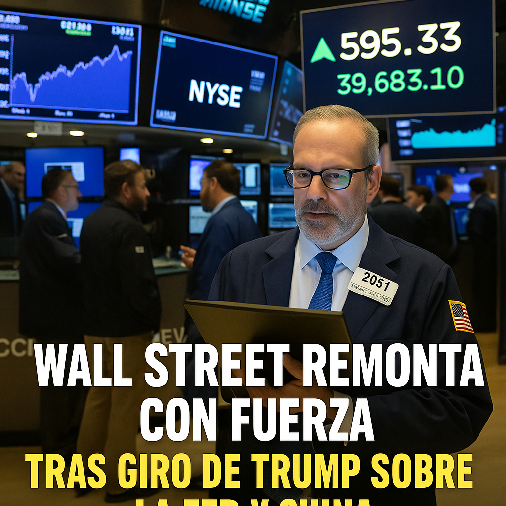 Wall Street remonta con fuerza tras giro de Trump sobre la Fed y China