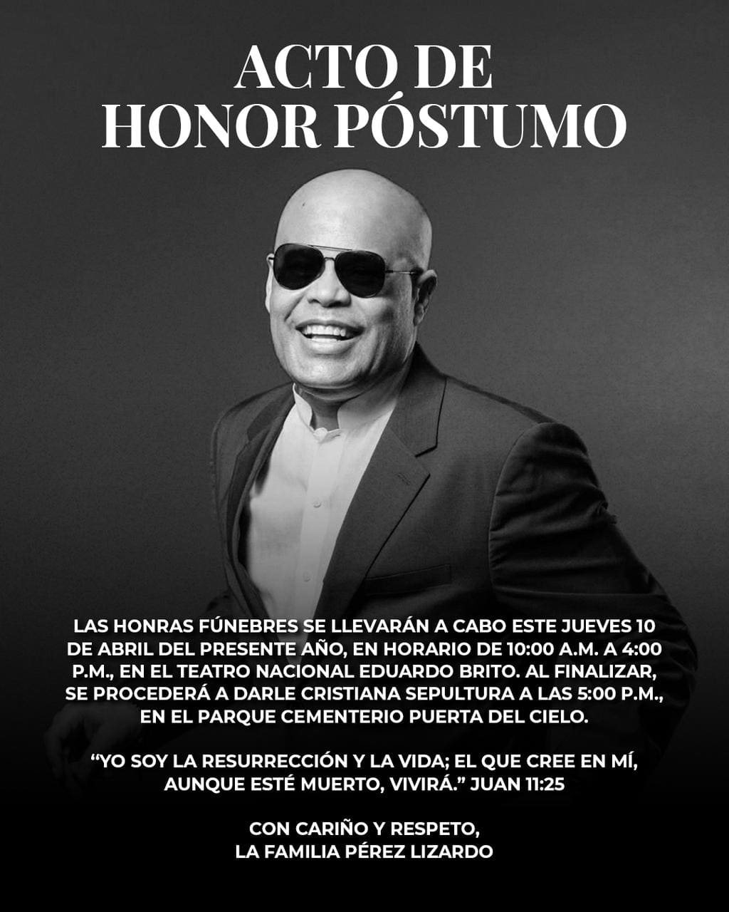 Último adiós a Rubby Pérez será este jueves