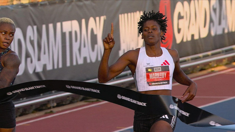 Marileidy Paulino domina en Filadelfia y consolida su liderato en el Grand Slam Track