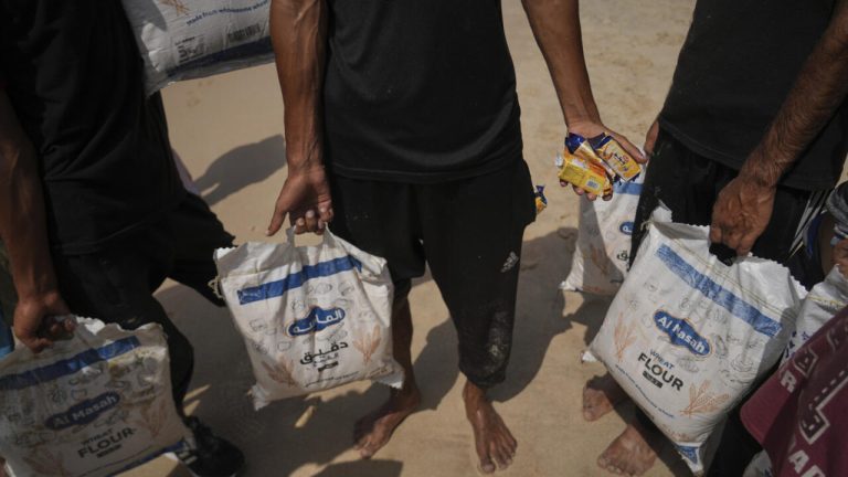 Madres en Gaza arriesgan la vida por una bolsa de harina