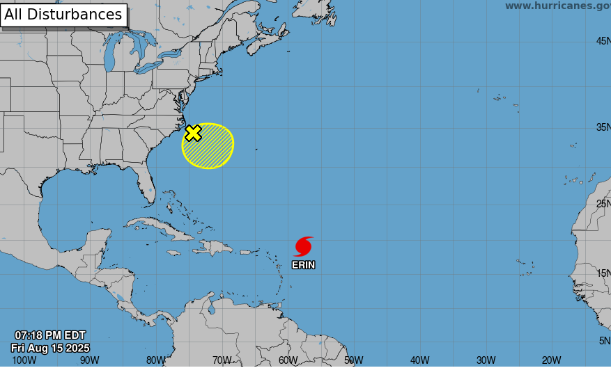 Huracán Erin provocará oleajes anormales y lluvias en el país