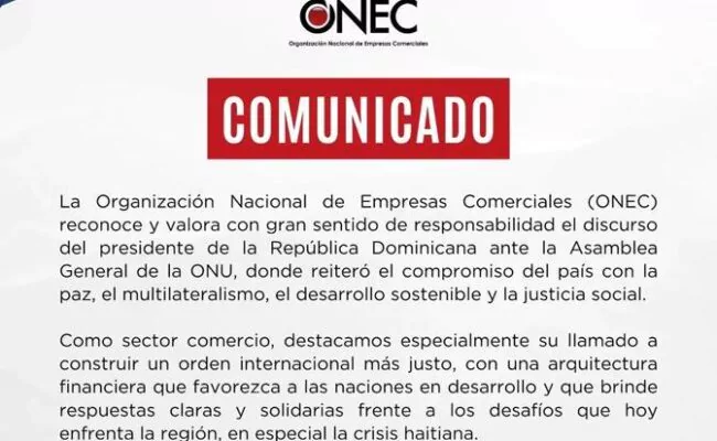 Empresariado dominicano respalda discurso de Abinader en la ONU