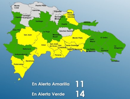 COE mantiene 25 provincias en alerta por efectos del potencial ciclón tropical #9