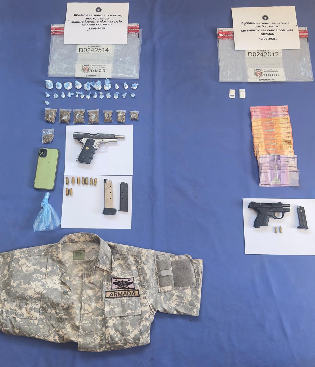 DNCD y Ministerio Público desmantelan puntos de microtráfico en La Vega