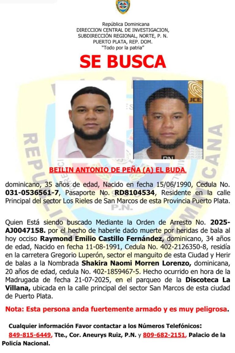 PN intensifica búsqueda de “El Buda”, prófugo y considerado altamente peligroso