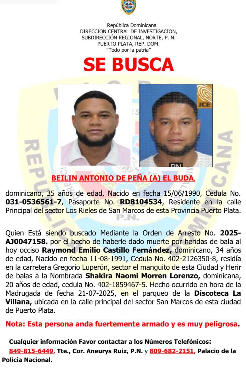 PN intensifica búsqueda de “El Buda”, prófugo y considerado altamente peligroso