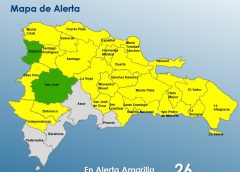 COE eleva a 26 las provincias en alerta amarilla en República Dominicana por lluvias intensas este domingo
