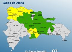 COE mantiene 20 provincias bajo alerta por vaguada que seguirá generando lluvias en República Dominicana