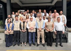 Ministros Rafael Santos, jefe de la MOE Internacional Copppal llama a la civilidad y al voto, durante elecciones en Perú